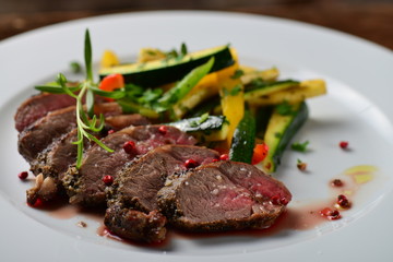 Roast beef with vegetable