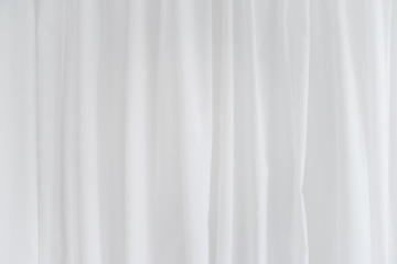 Background of white textile curtains