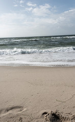 View of beach and clouds