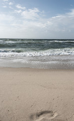 View of beach and clouds