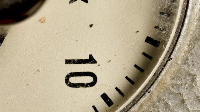 Photography self timer counting down, macro shot