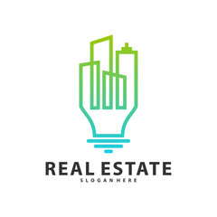 Creative Bulb City Logo Symbol Template Design Vector, Emblem, Design Concept, Creative Symbol, Icon