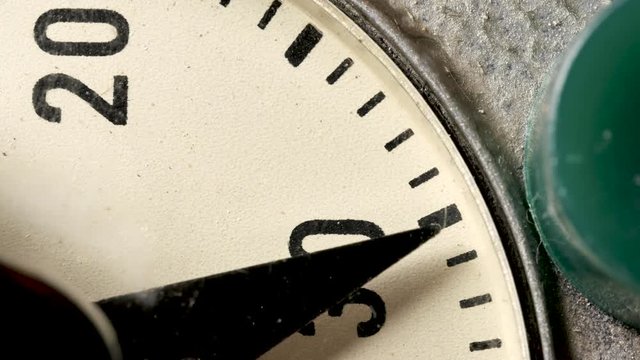 Photography self timer counting down, macro shot