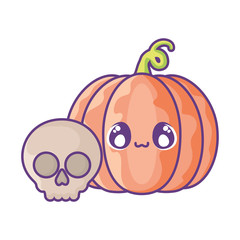 halloween pumpkin on white background