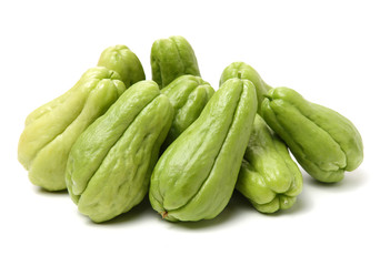 Chayote on a white background