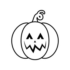 halloween pumpkin on white background