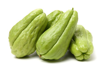 Chayote on a white background