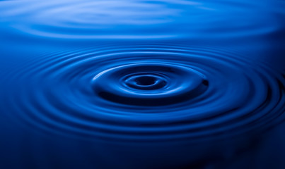 Water surface with waves Caused by the impact of water droplets. The rings of water background. blurred,soft focus,motionblur