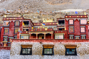 Dirapuk Monastery near the northern face of Mount Kailash. Tibet