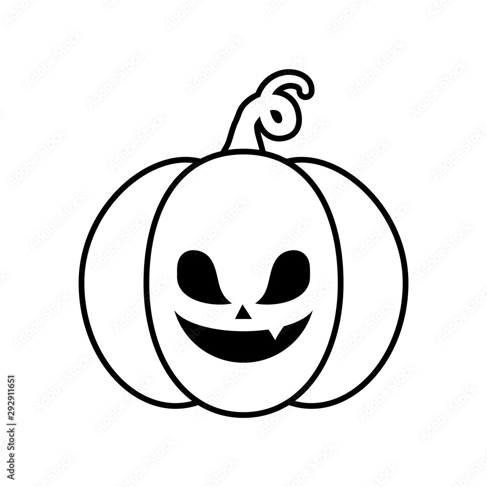 Canvas Prints halloween pumpkin on white background