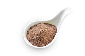 chocolate protein powder and mixed sugar.