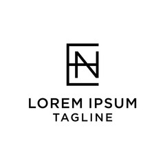 initial letter logo EN, NE logo template