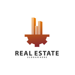City Gear Logo Vector Industrial symbol icon design illustration, Emblem, Design Concept, Creative Symbol, Icon