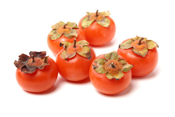 persimmon on white background 