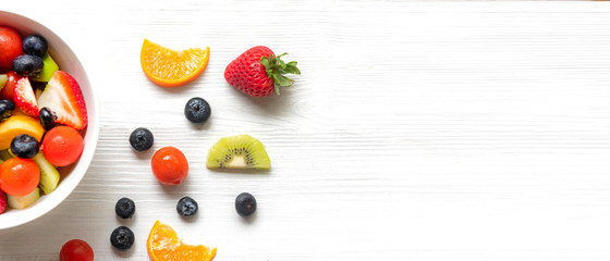 Healthy Fruits.  Fresh fruits salad diet slim fit