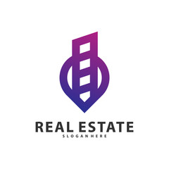 Obraz premium City Point Logo Vector Industrial symbol icon design illustration, Emblem, Design Concept, Creative Symbol, Icon