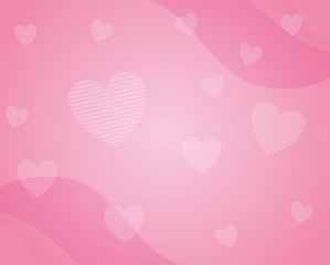 Fototapeta na wymiar cute pattern of pink hearts