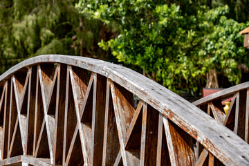 Wooden bridge structure