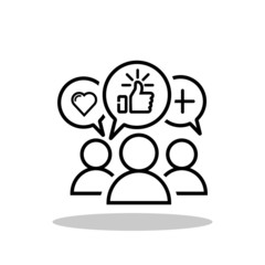Brand engagement icon in flat style. Social media symbol for your web site design, logo, app, UI Vector EPS 10.