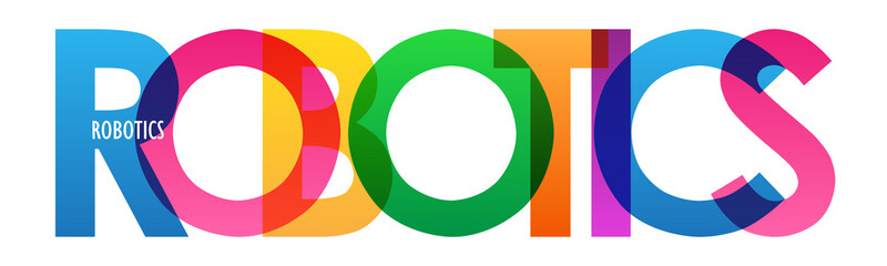 ROBOTICS colorful vector typography banner