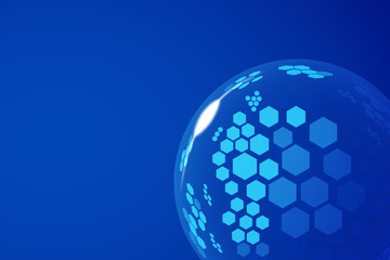 digital abstract background connect on earth