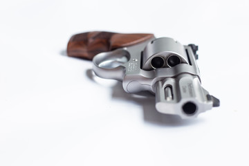 .357 .44 magnum conceal revolver gun on white bckground