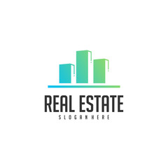 Obraz premium Building Idea logo template, Modern City logo designs concept, Real Estate logo Vector Illustration