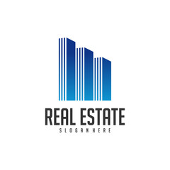 Obraz premium Building Idea logo template, Modern City logo designs concept, Real Estate logo Vector Illustration