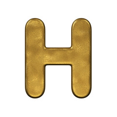 Golden foiled letter H - Upper-case 3d precious font - suitable for Business, luxury or fortune related subjects