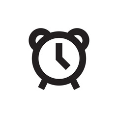 Alarm clock vector icon, time symbol. Simple, flat design for web or mobile app