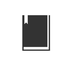 Book icon black on white background. vector Illustration. symbol logo web