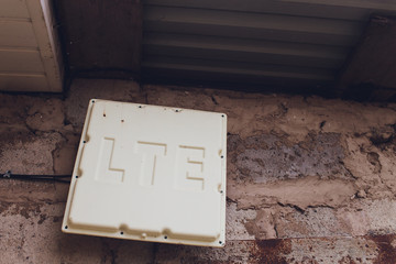 Outdoor directional antenna for receiving and amplifying 4G, LTE Internet signal.