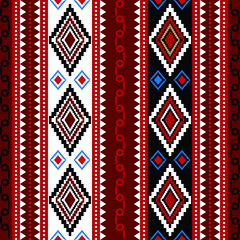 Repetitive ethnic pattern from balkan vector background. Balkan seamless pattern with diamonds.