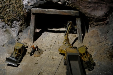 Fototapeta na wymiar excavator at work