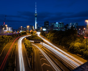 Night view of Auckland, New Zealand