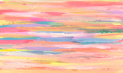 Abstract strip smear Brush stroke acrylic and watercolor painting. - obrazy, fototapety, plakaty