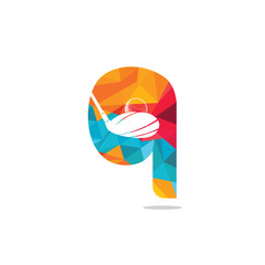 Initial letter Q golf vector logo design. Golf club inspiration logo design.