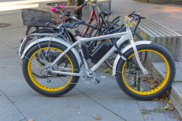 Fototapeta na wymiar Fat Tyres Electric Bicycle