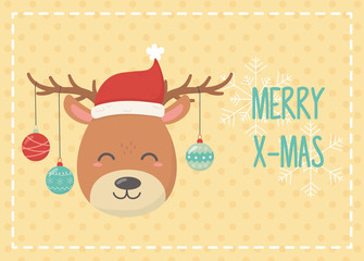 deer with balls celebration happy christmas