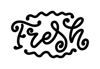 Lettering quote, great design for any purposes. Vector slogan for logotype creation. Tasty breakfast. Diet food. Logo healthy nutrition packaging.