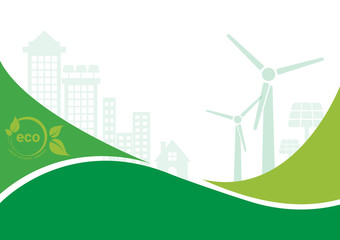 Ecology connection  concept background . Vector infographic illustration
