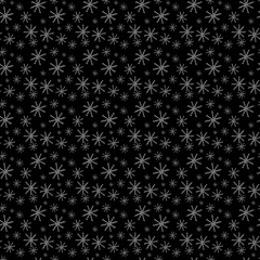 snowflakes hand drawn seamless pattern in doodle style.