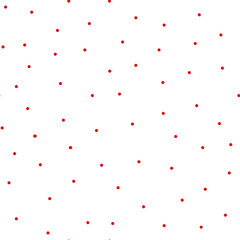 Red round spots texture. Circles embroidery background. Polka dot motif. Seamless surface pattern design with circular ornament. Digital paper with dots for textile print, web designing. Vector art.