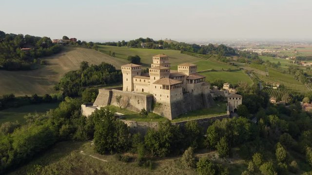 Castle of Torrechiara in Italy