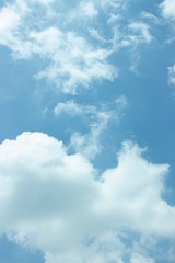 Clear Blue sky with some clouds