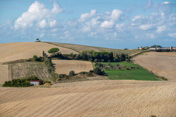 Fototapeta premium Colline e campagna a Santa Luce, Pisa