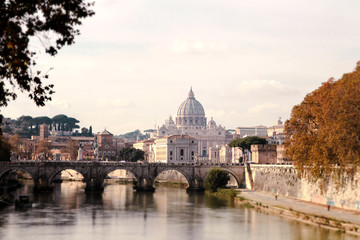 Fototapeta na wymiar Vatican skyline on a sunny day