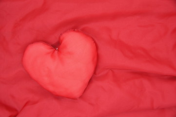 heart on red background