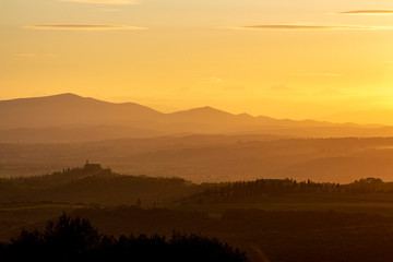 Tramonto in Val D'Orcia, Montalcino