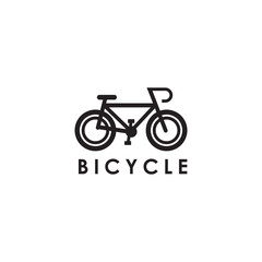 Bicycle or bicycling logo design vector template